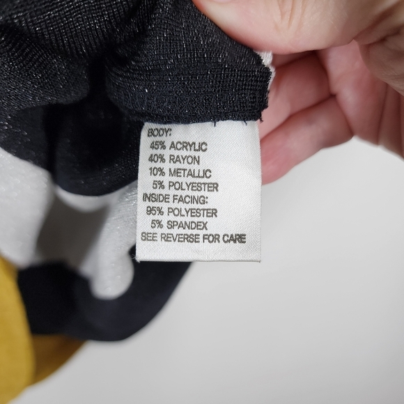 MISOOK STRIPED METALLIC THREADING LONG SLEEVE DRESS - Picture 7 of 7